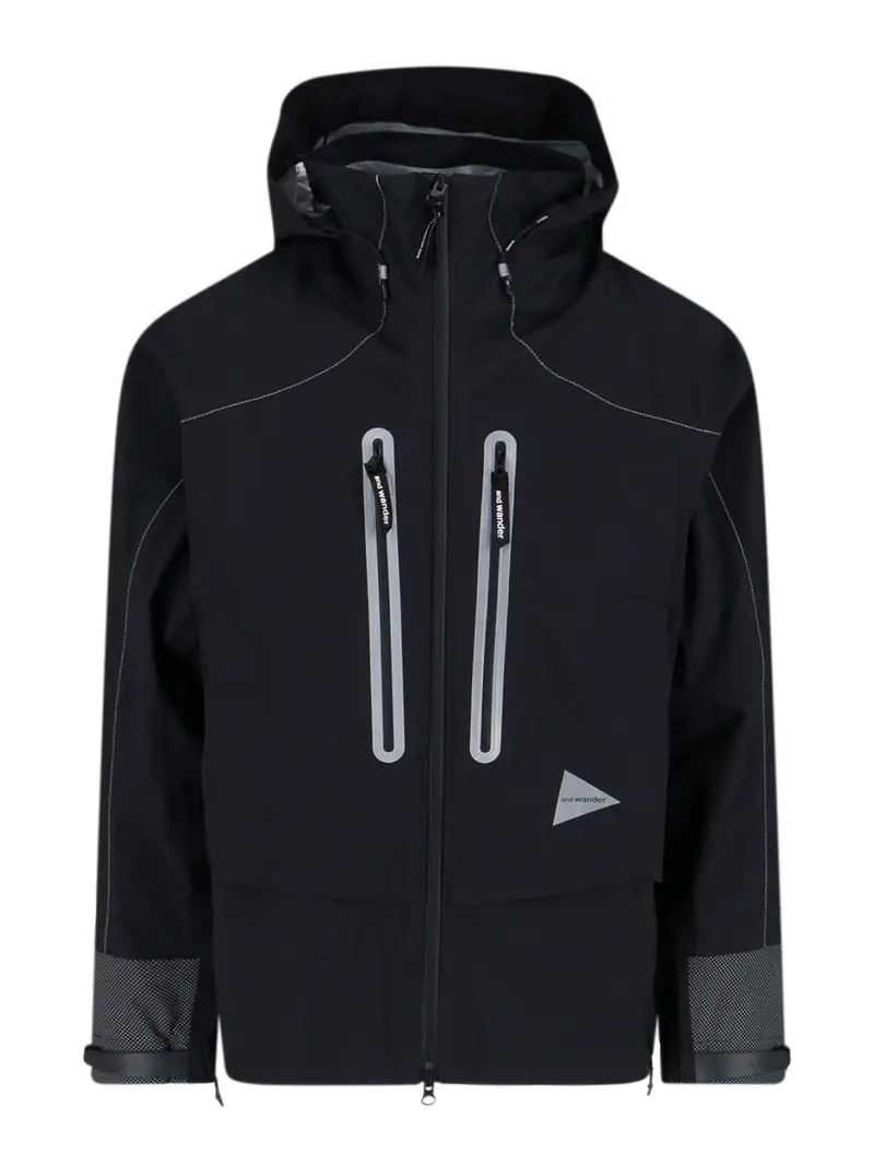 Giacca Zip Logo Nero
