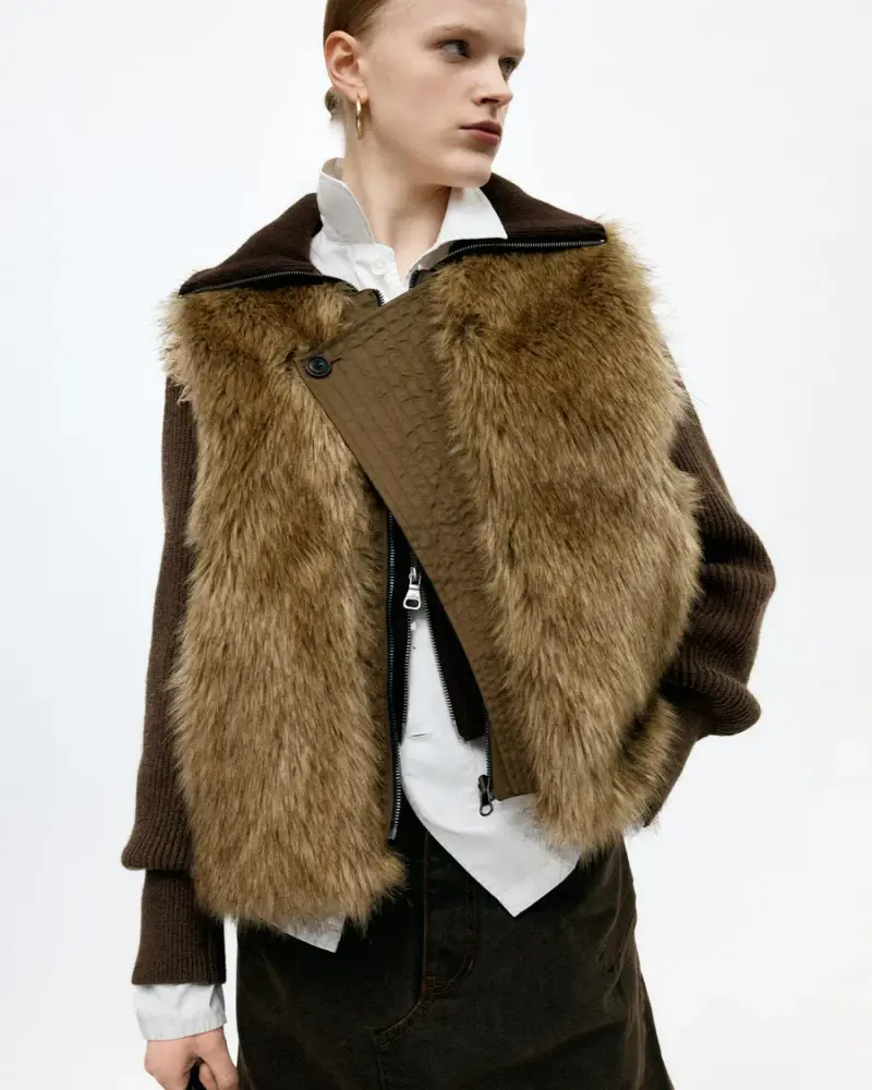 Smanicato in pelliccia reversibile