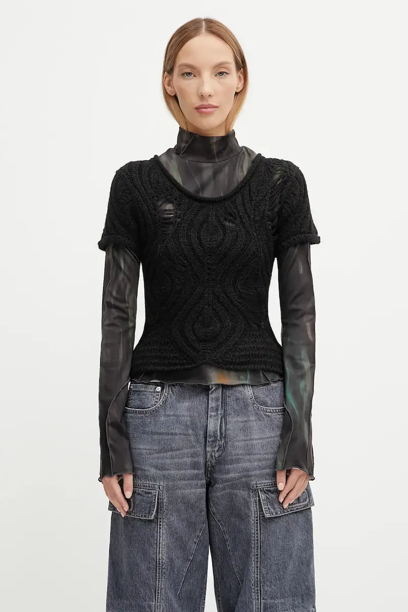 camicetta Layered donna colore nero atb1352w