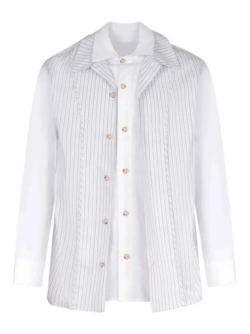 Camicia realizzata in misto cotone Bianco