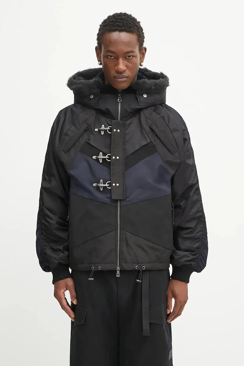 giacca in cotone Norwegian N2B colore nero awa690u