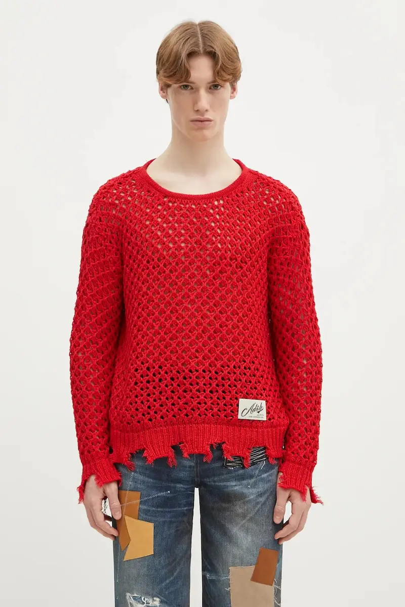 maglione Damaged Boatneck uomo colore rosso atb1240u