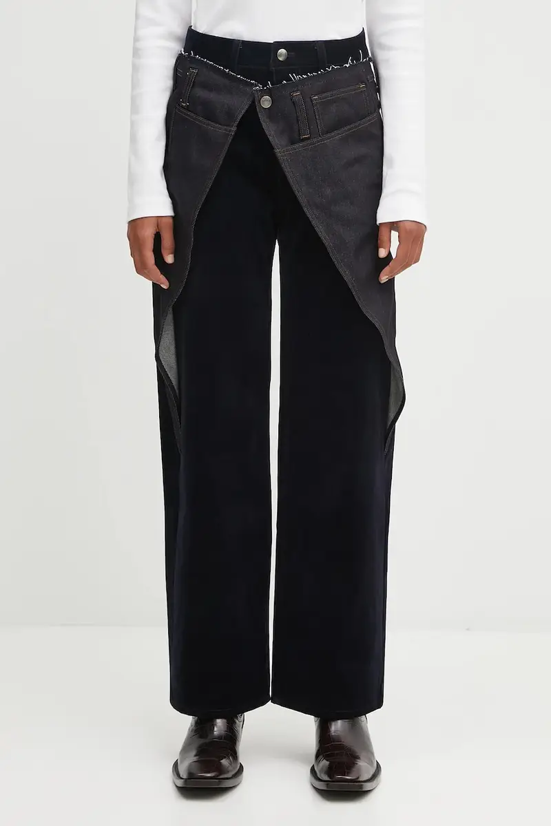 pantaloni Zoe Wrap donna colore blu navy apa850w