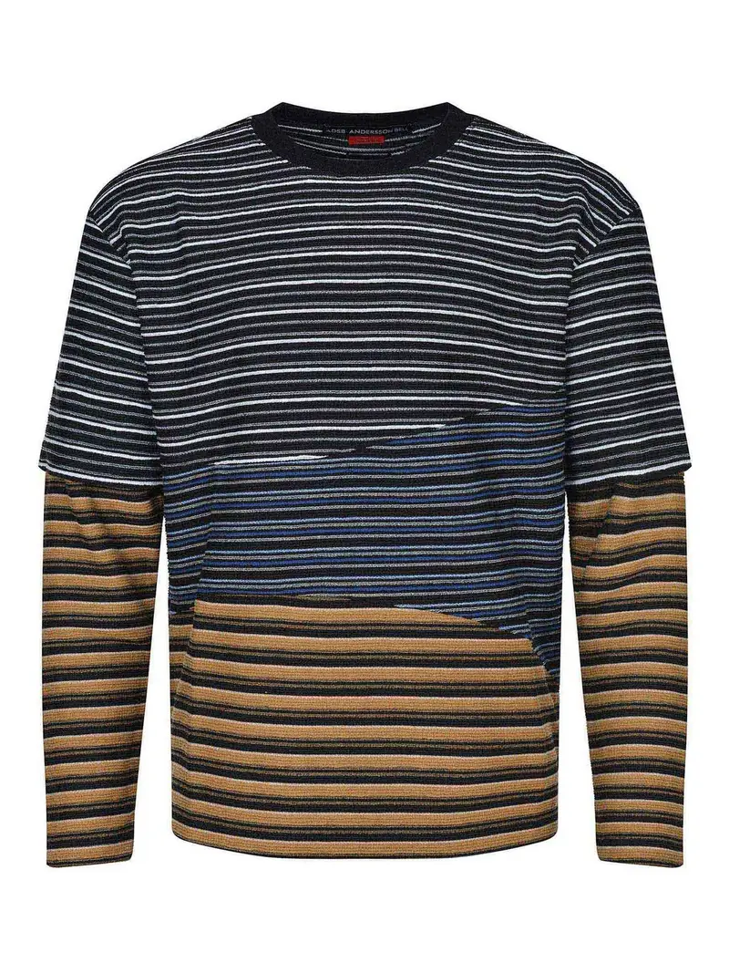 T-shirt realizzata in misto cotone Multicolore