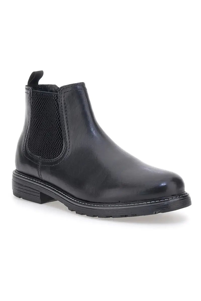 Chelsea boots neri con zip e inserti elastici Andrea Bruni LK02 [NERO] miniatura 2
