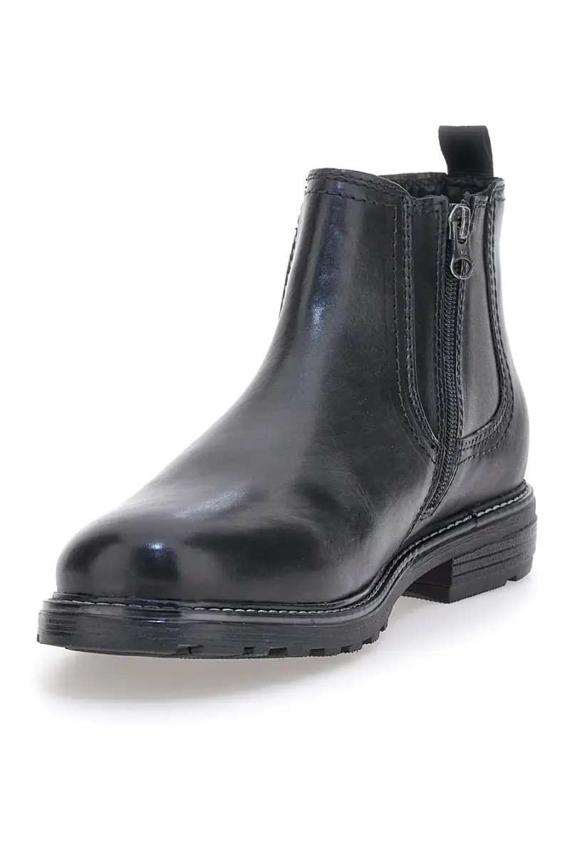 Chelsea boots neri con zip e inserti elastici Andrea Bruni LK02 [NERO] miniatura 3