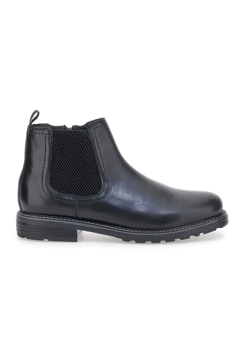 Chelsea boots neri con zip e inserti elastici Andrea Bruni LK02 [NERO]