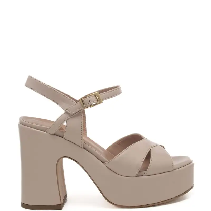 sandali alti da donna con tacco a blocco ghiaccio