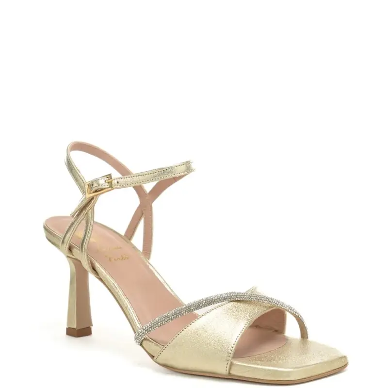 sandali da donna con fascia e strass platino miniatura 2