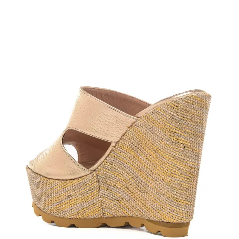 Andrea Pinto scarpe alte da donna con suola seghettata platino miniatura 3