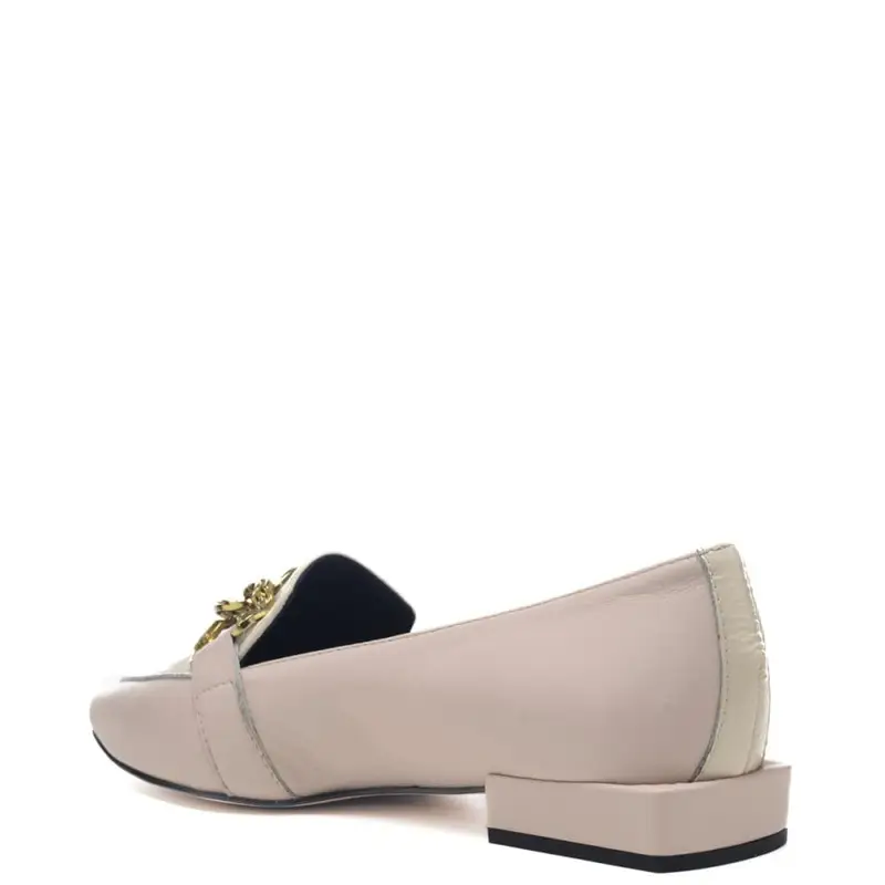 Andrea Pinto scarpe basse donna con dettaglio catena sul davanti in pelle miniatura 3