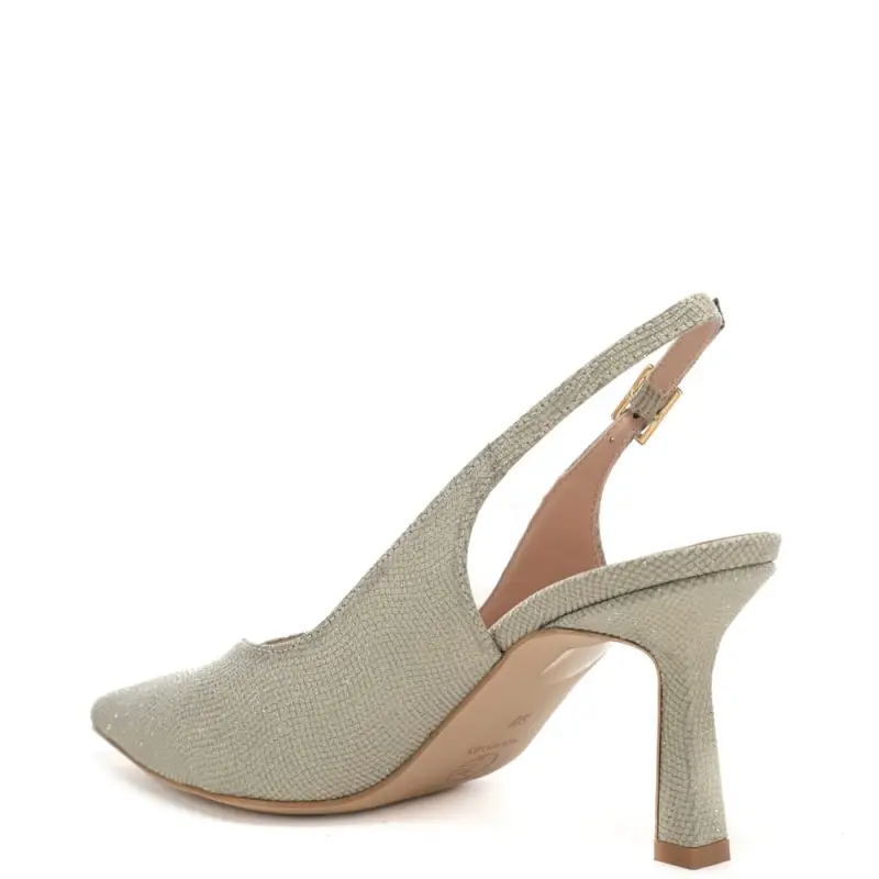 scarpe da donna chanel a v classica in lurex platino miniatura 2