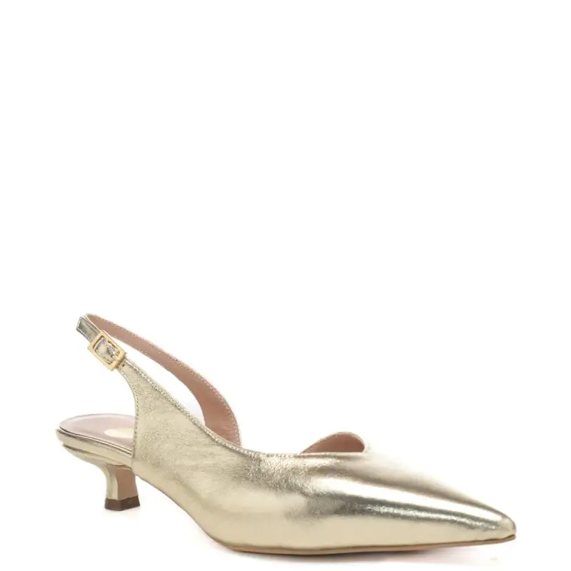 scarpe da donna chanel a v con design semi aperto platino miniatura 2