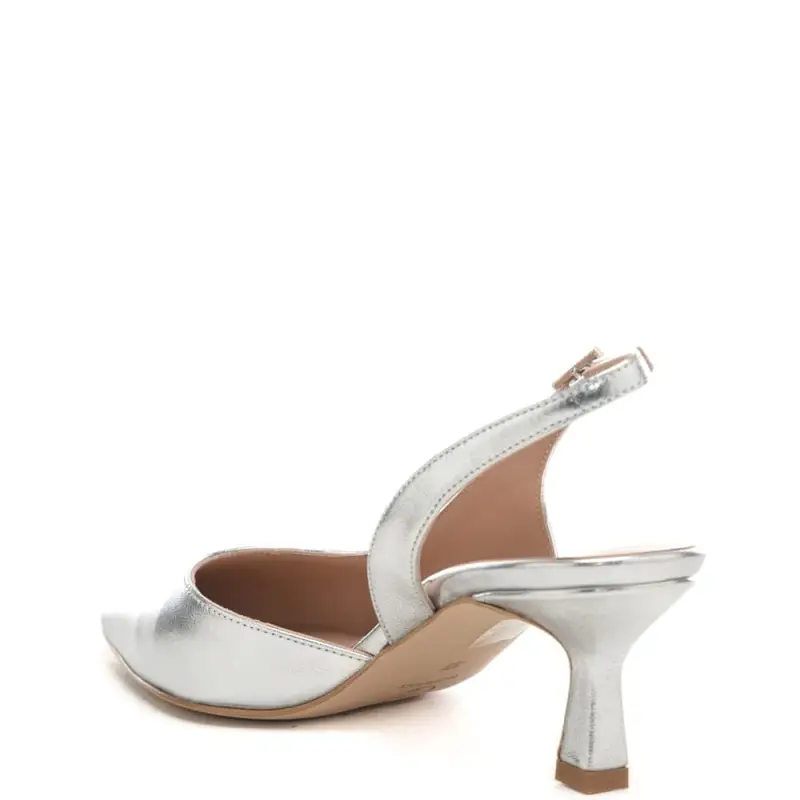 scarpe da donna chanel con design semi aperto argento miniatura 2