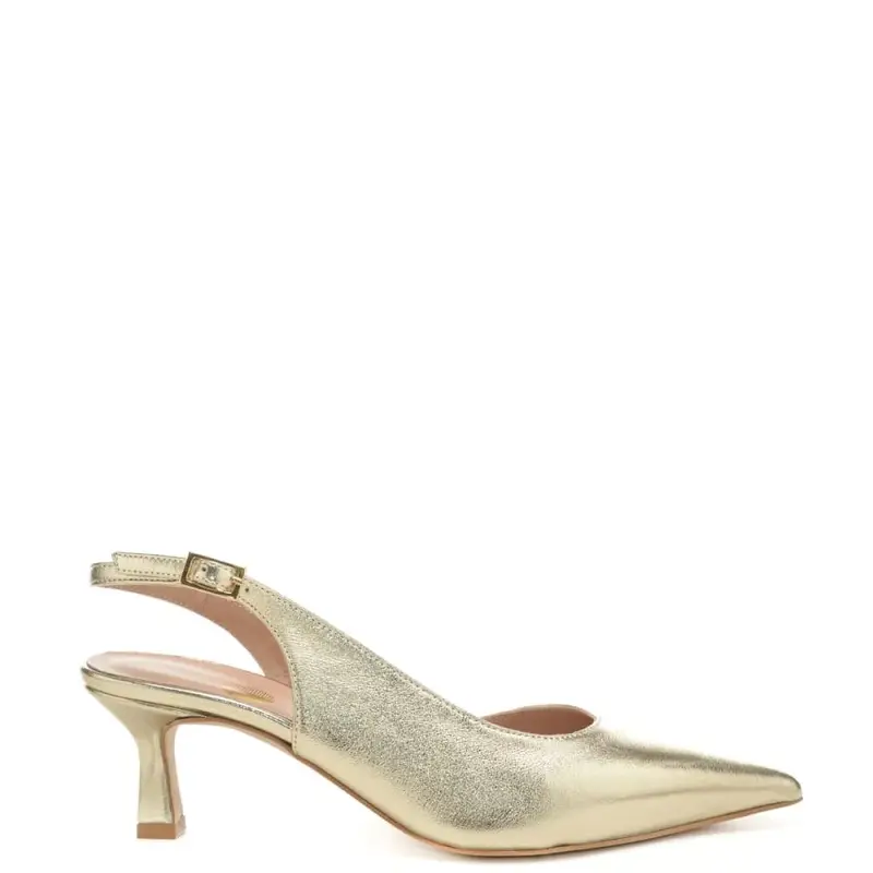 scarpe da donna chanel con design semi aperto platino