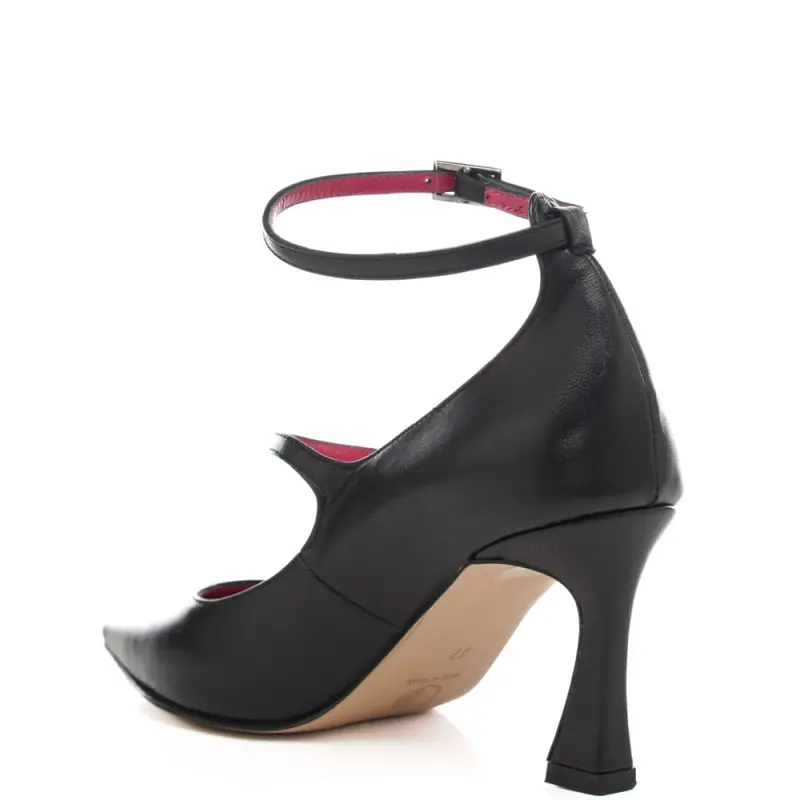 scarpe da donna con doppio cinturino con fibbia nere miniatura 3