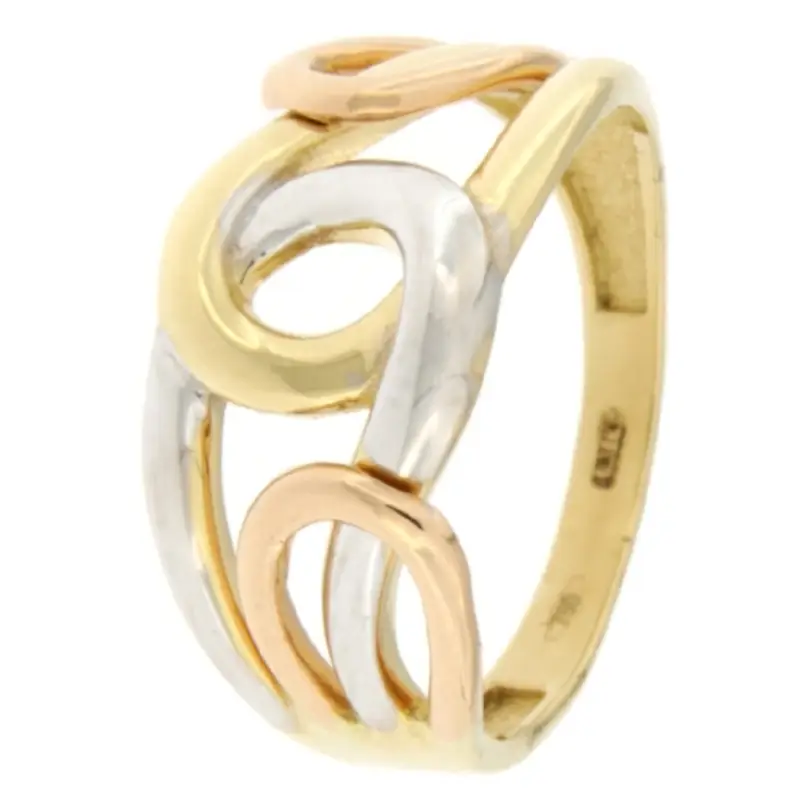 Anello Donna Oro Bianco Giallo Rosa GL101260