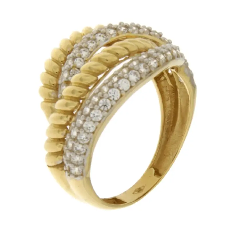 Anello Donna Oro Giallo Bianco GL101367