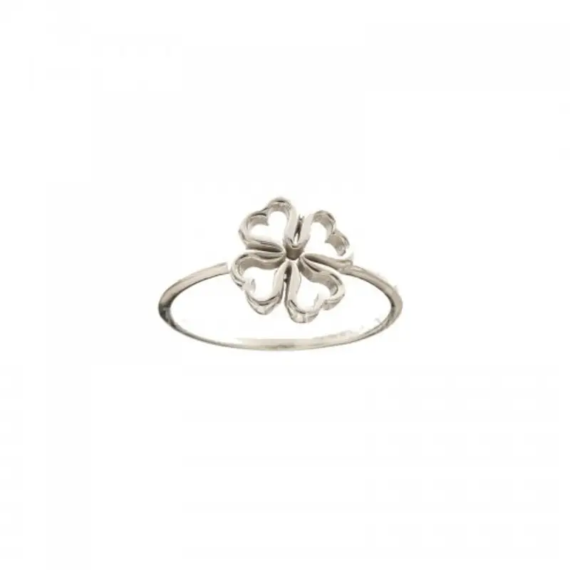 Anello Quadrifoglio Donna Oro Bianco 803321734422