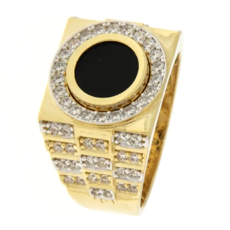 Anello Uomo Oro Bianco Giallo GL101711