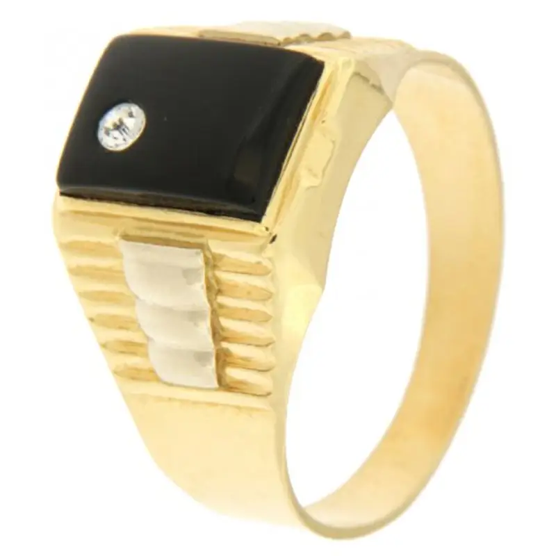 Anello Uomo Oro Giallo Bianco GL100213