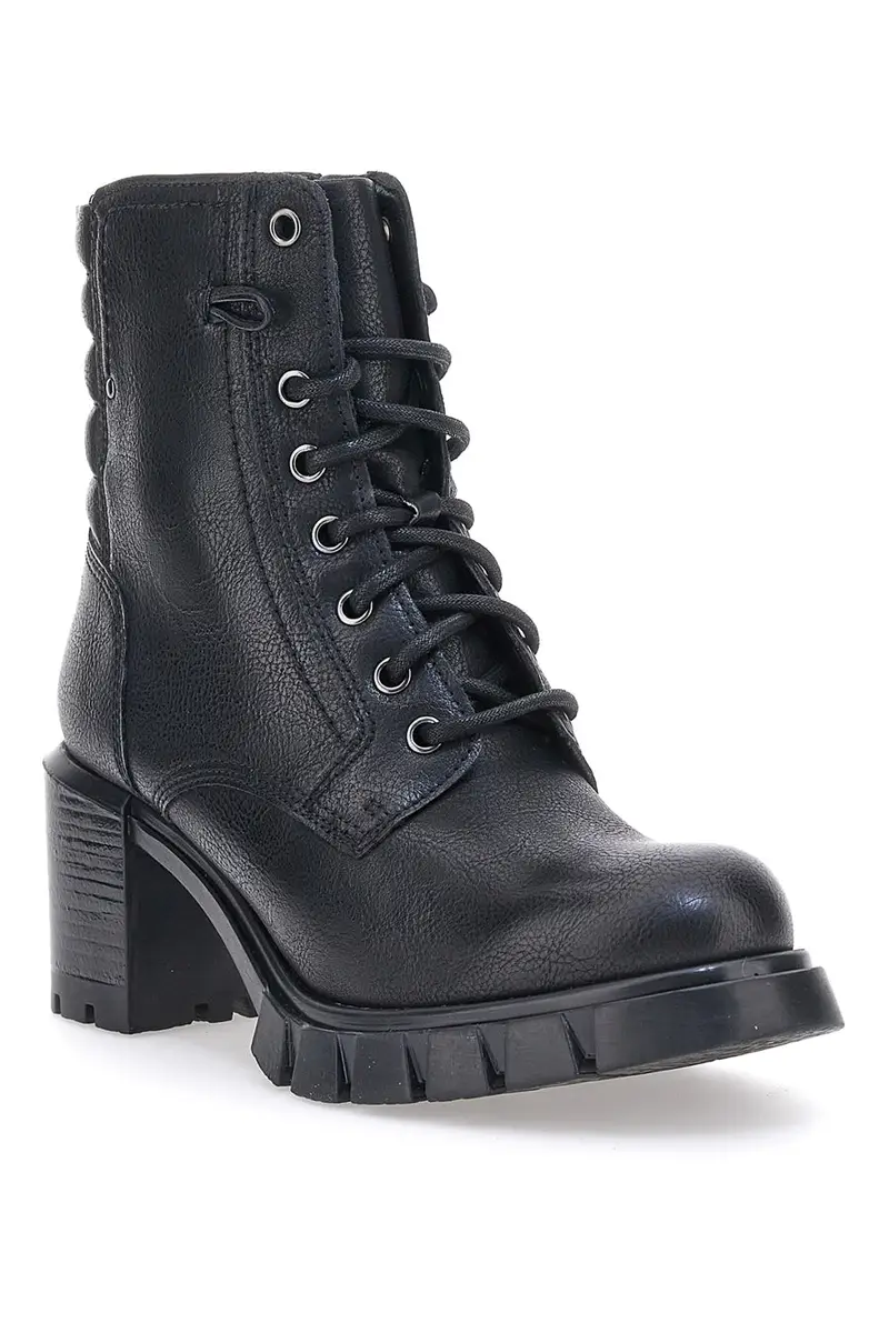 Anfibi con tacco Neri Plocadi 2305 miniatura 2