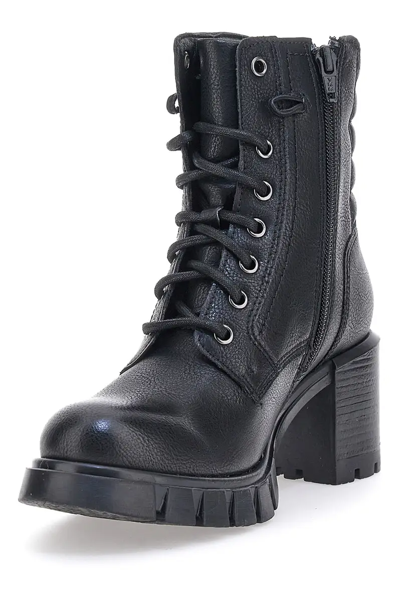 Anfibi con tacco Neri Plocadi 2305 miniatura 3