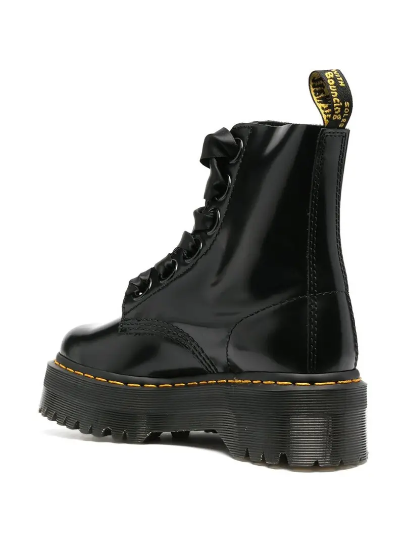 Anfibi Molly in pelle con lacci in raso miniatura 2