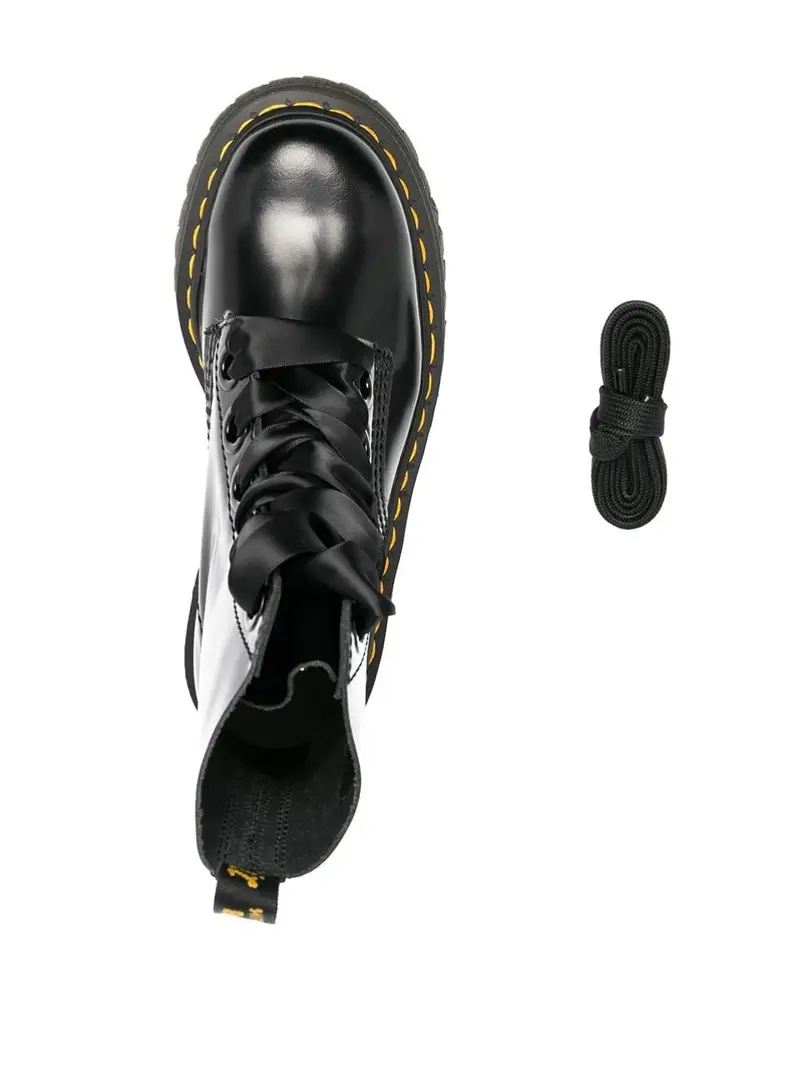 Anfibi Molly in pelle con lacci in raso miniatura 3