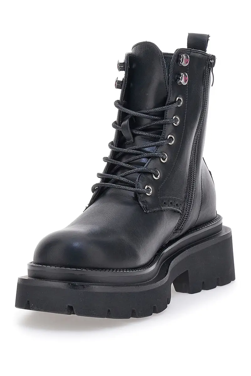 Anfibi neri con cerniera BETTYFLOWER 124 miniatura 3