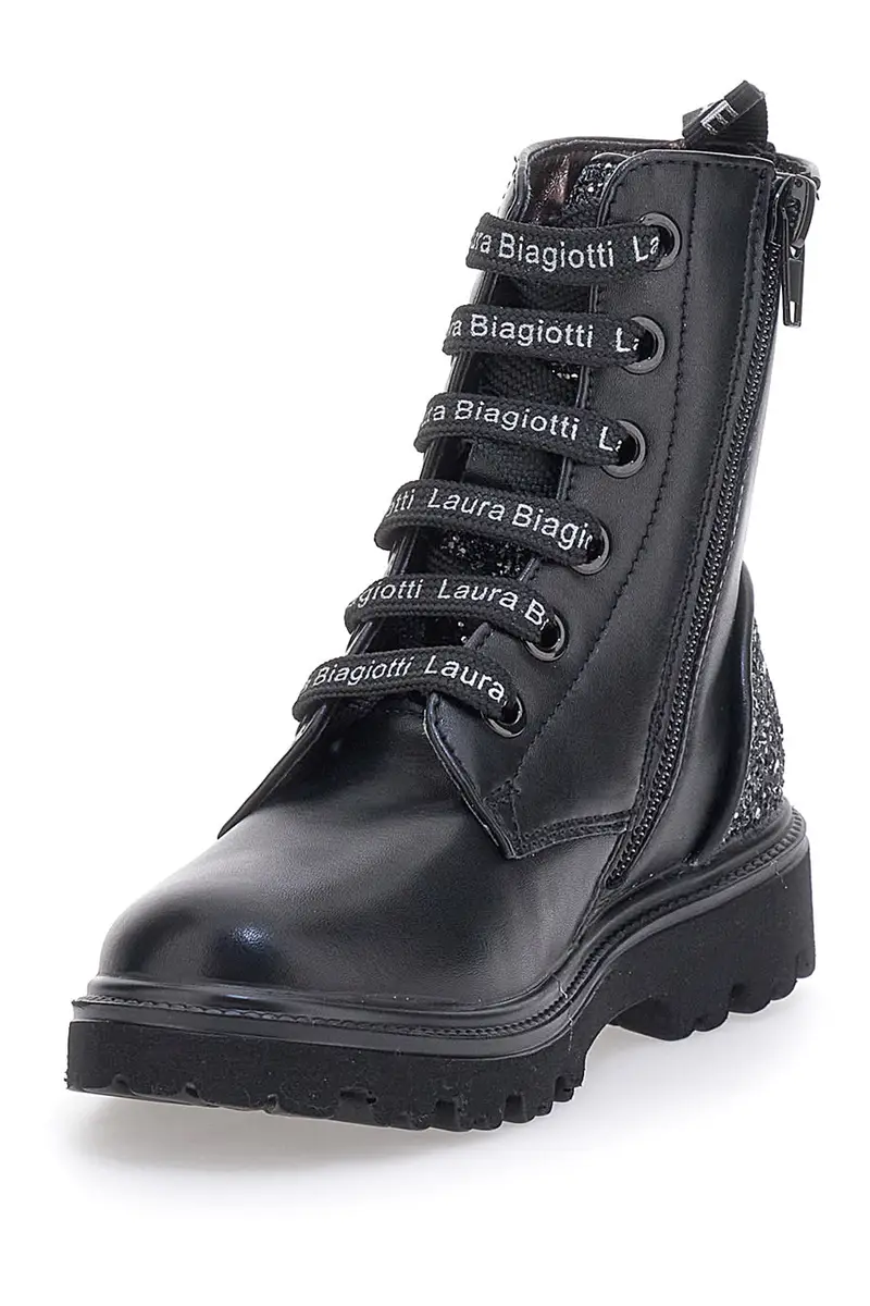 Anfibi neri con cerniera laterale LAURA BIAGIOTTI 94109383 miniatura 3