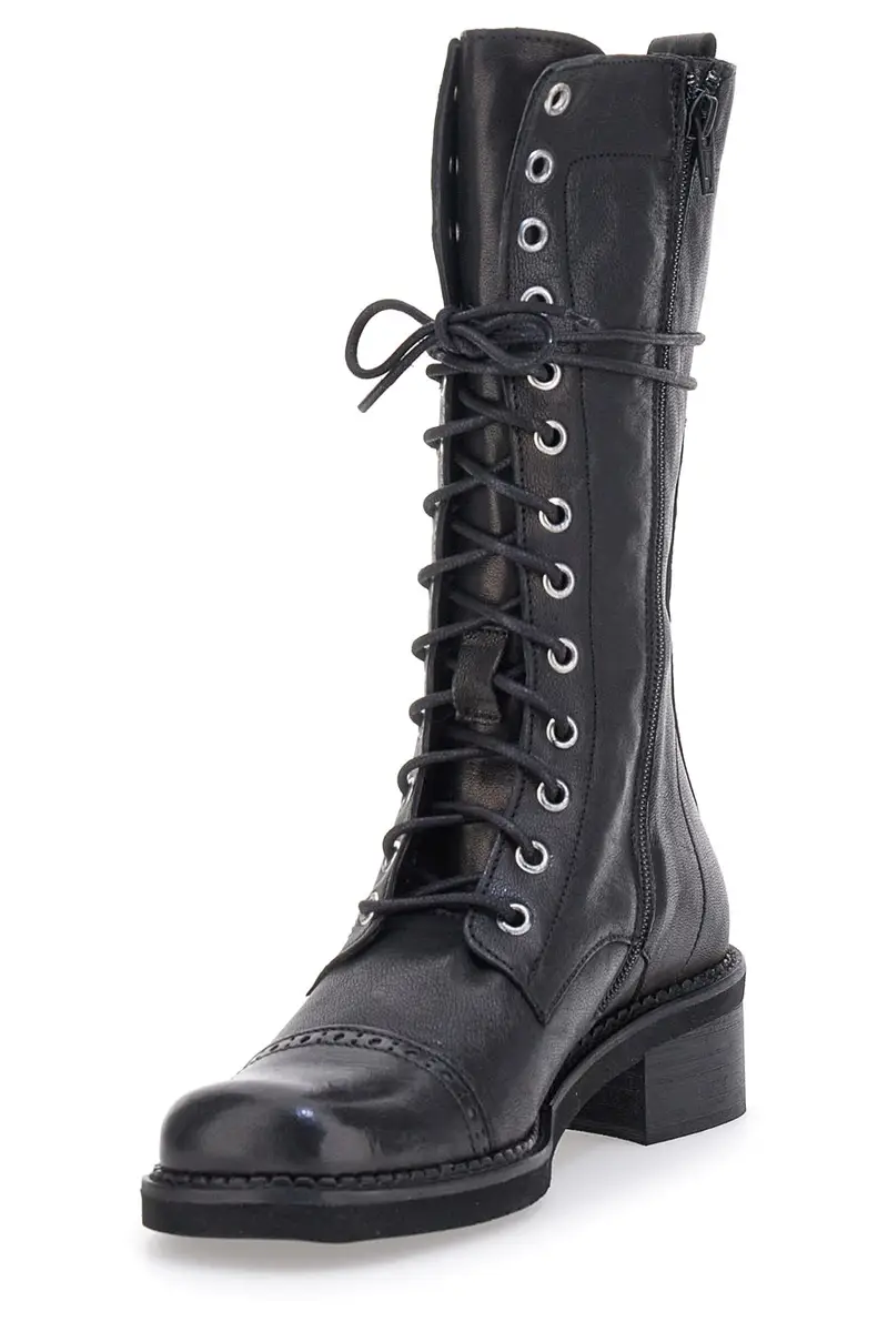 Anfibi Neri con Cerniera Pittarello Must Have 100 da Donna miniatura 3