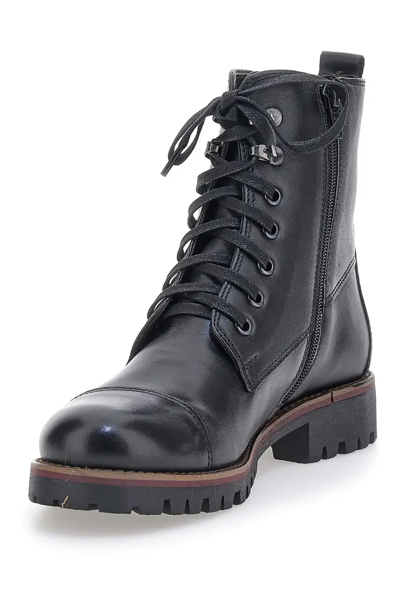 Anfibi neri con cerniera Plocadi 45926pt miniatura 3