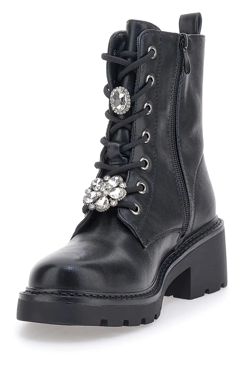 Anfibi Neri con Charms e Cerniera Laterale The First 502 miniatura 3