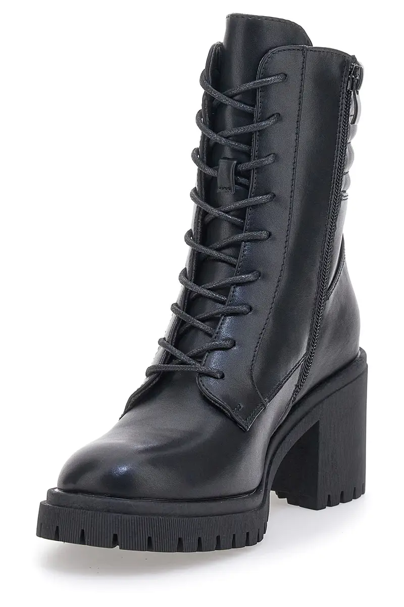 Anfibi neri con tacco a blocco e cerniera laterale PITTARELLO CAPSULE 24171 miniatura 3