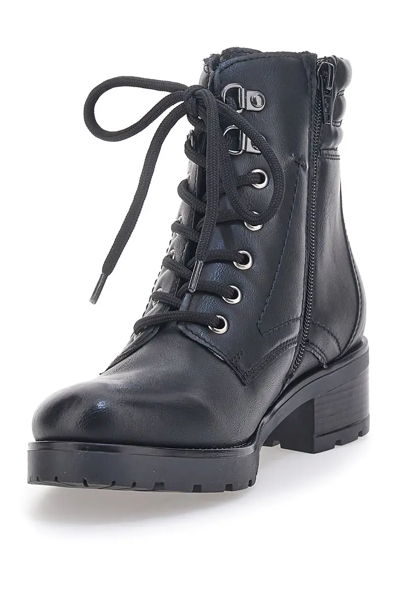 Anfibi Neri Con Tacco Prima Riga 20301 miniatura 3