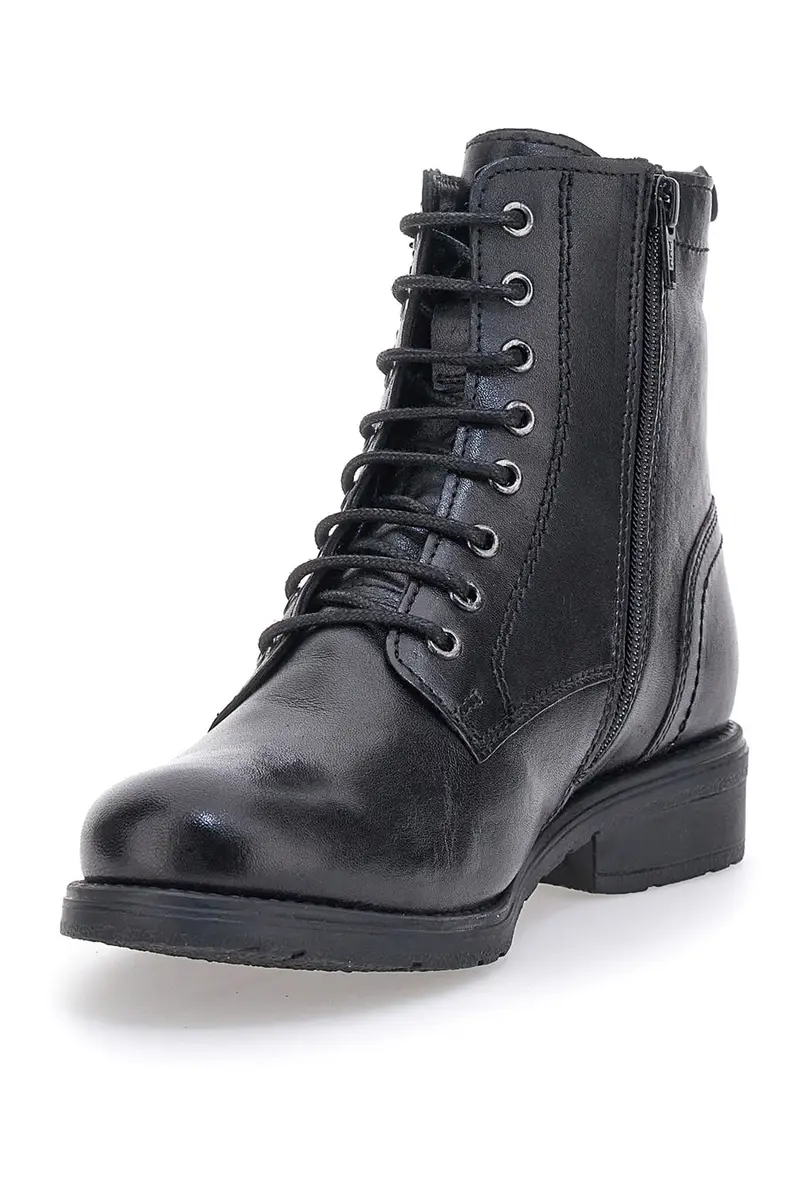 Anfibi Neri in Vera Pelle Prima Riga LB500 miniatura 3