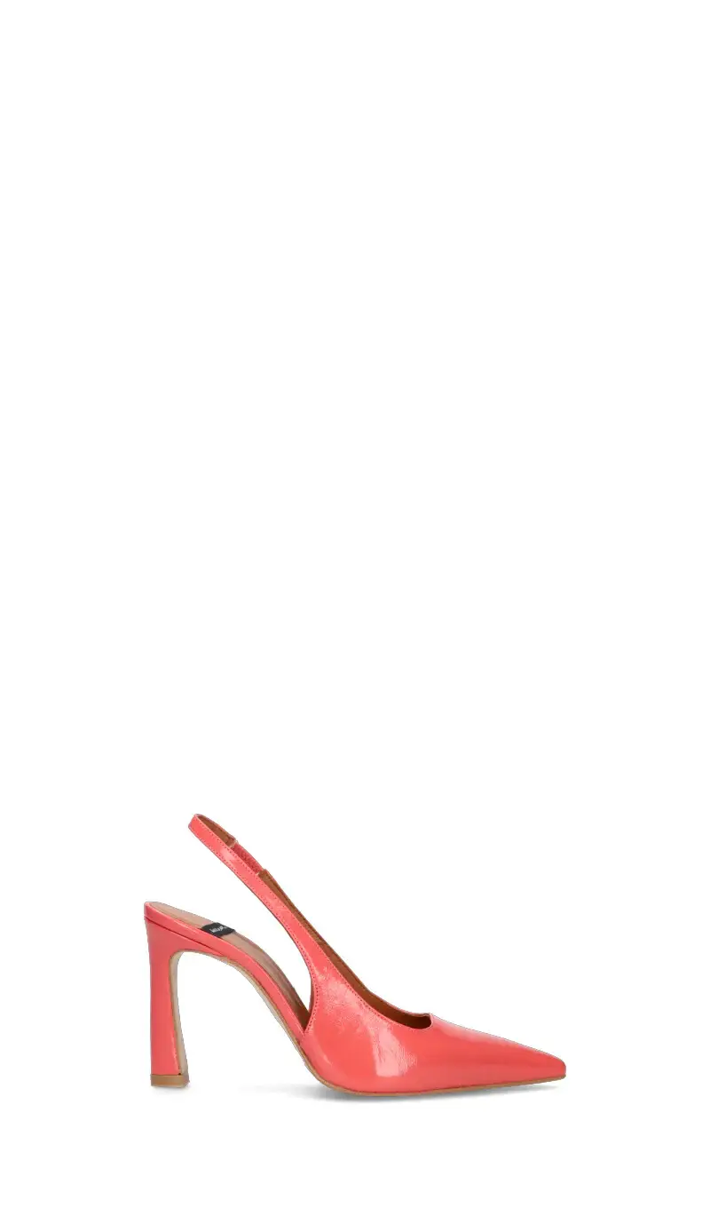 Decollete donna corallo in pelle verniciata Vario