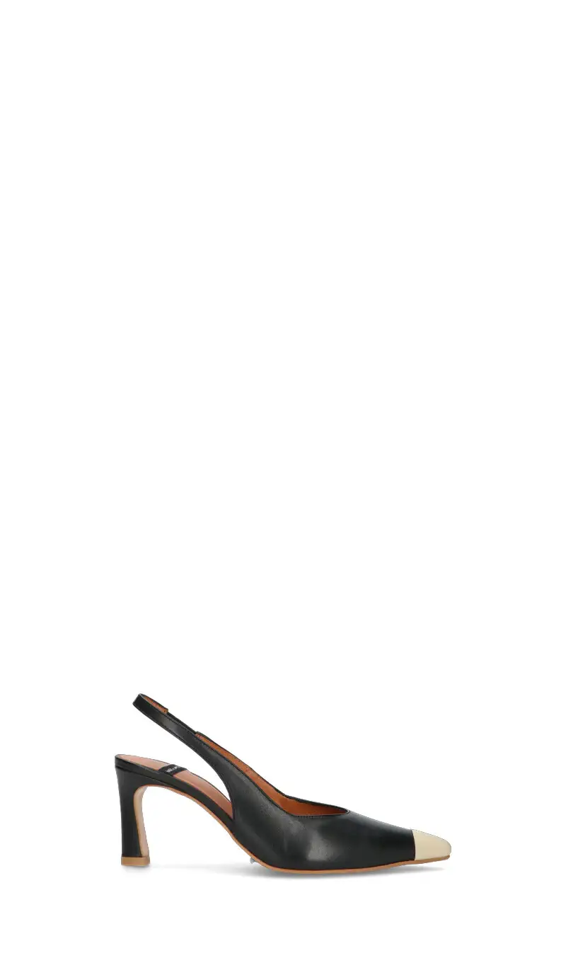 Decollete donna nera in pelle Vario