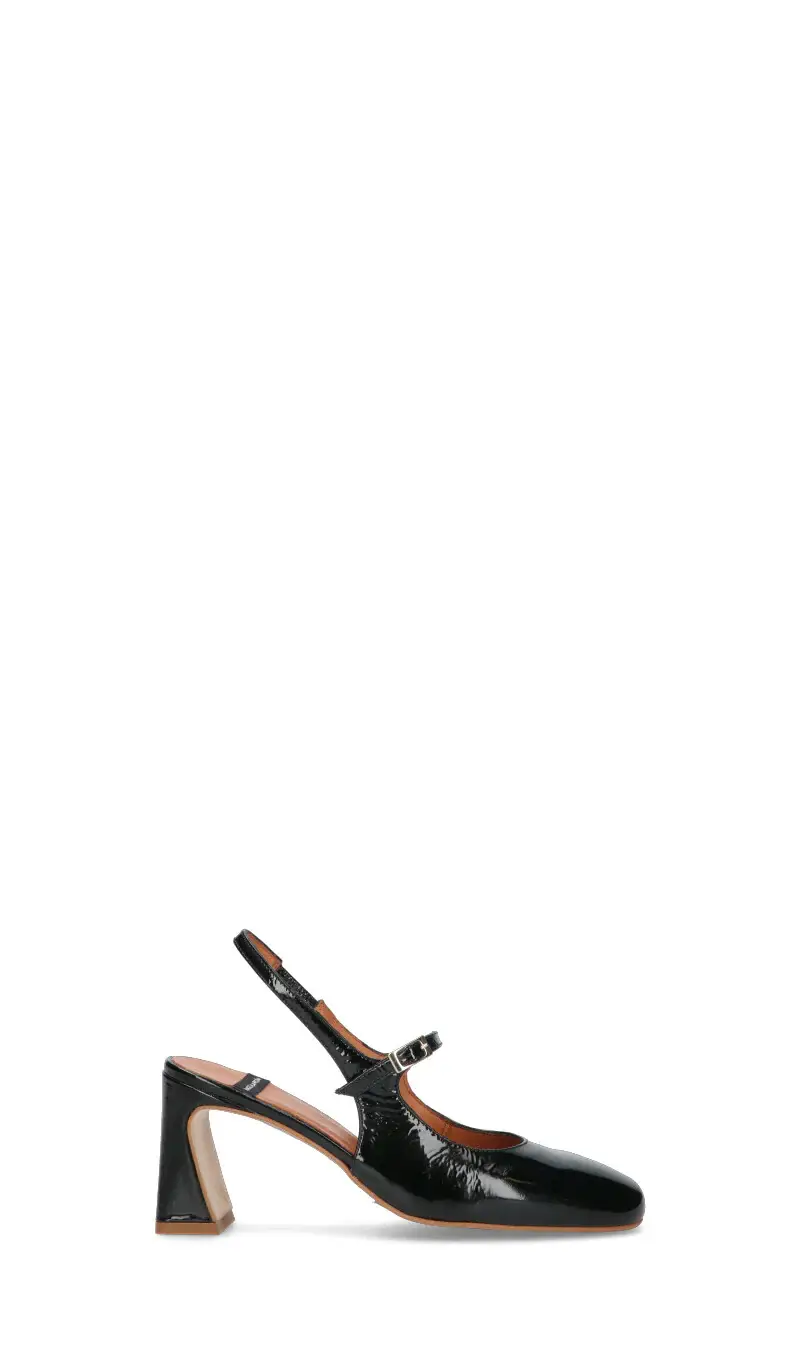 Decollete donna nera in pelle verniciata Vario