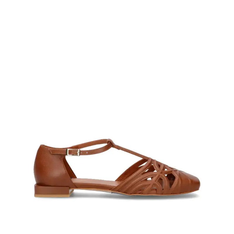 Scarpa donna marrone in pelle Vario