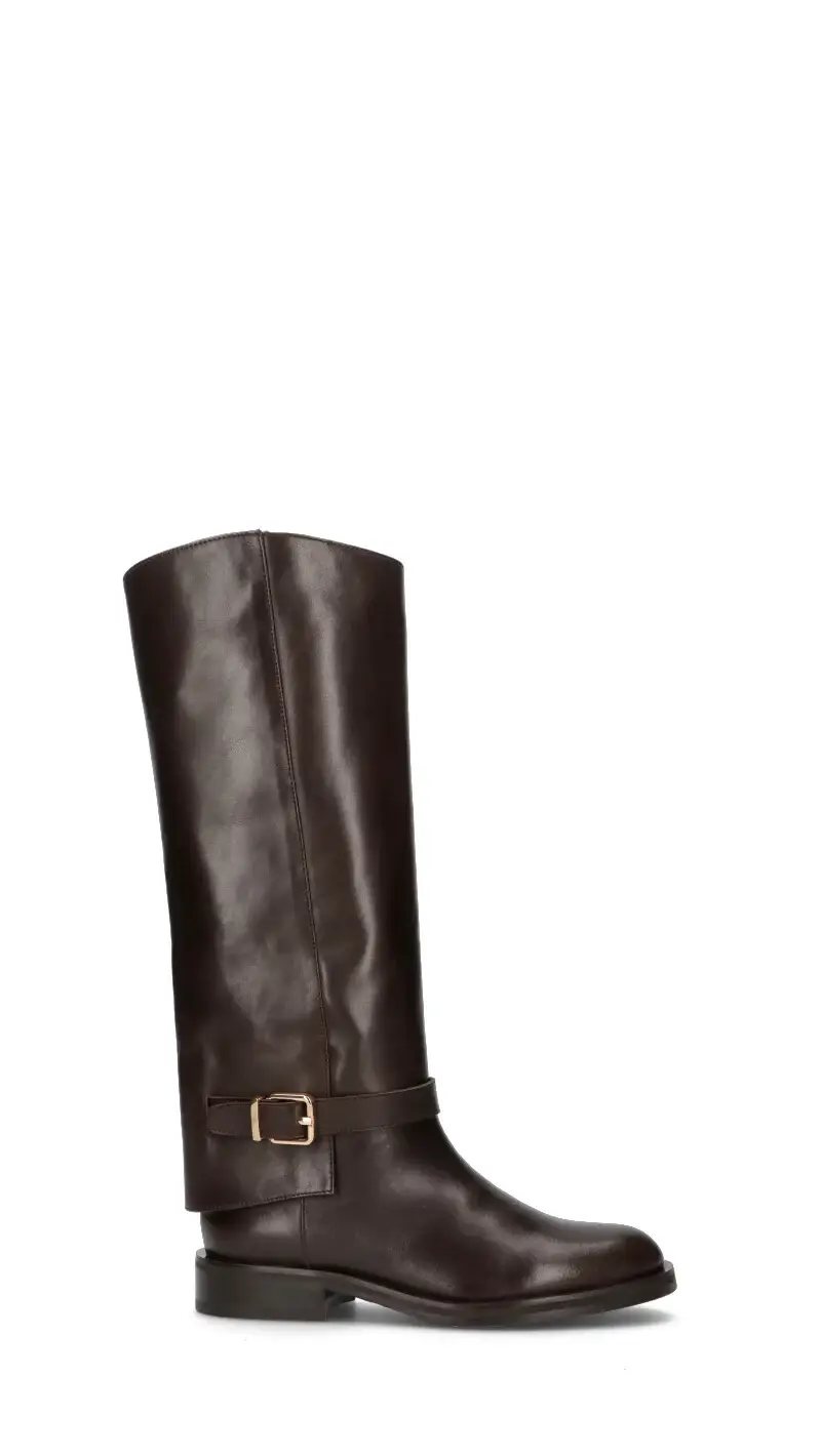 Stivale donna testa di moro in pelle Vario