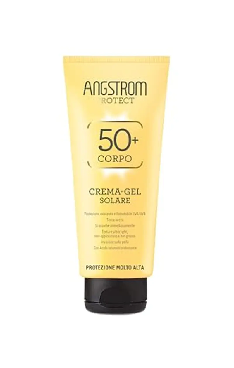 Angstrom Protect Crema-Gel Solare SPF 30, Ultra light, Resistente all'acqua, Dermatologicamente testato, 200ml