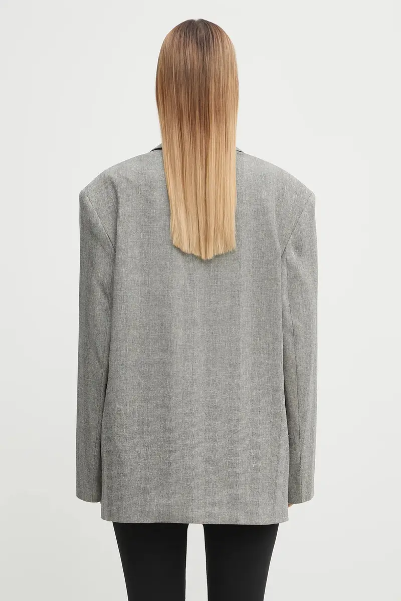 blazer in lino quinn colore grigio A.01.10970 miniatura 3