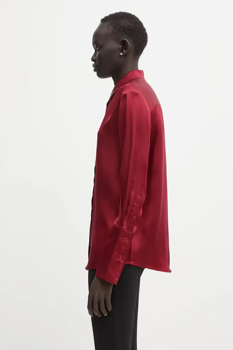 camicia con seta amanda colore granata A.07.11687 miniatura 2