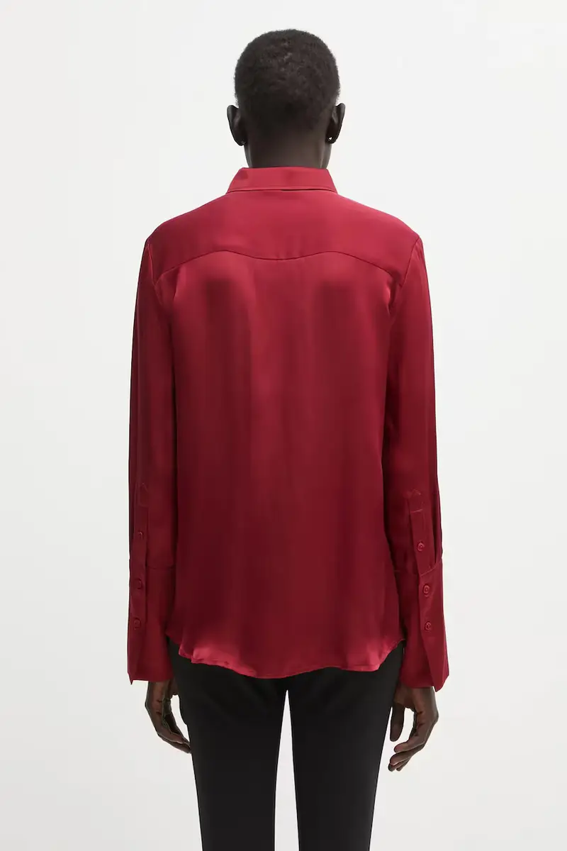 camicia con seta amanda colore granata A.07.11687 miniatura 3