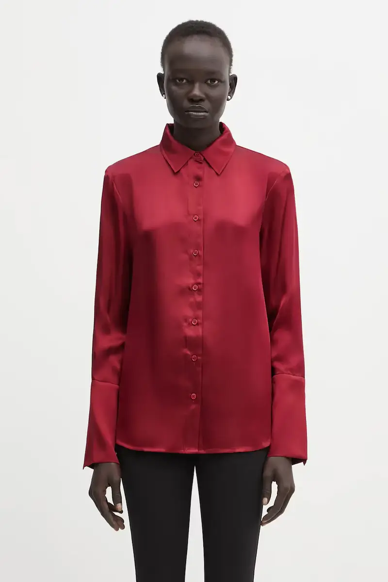 camicia con seta amanda colore granata A.07.11687