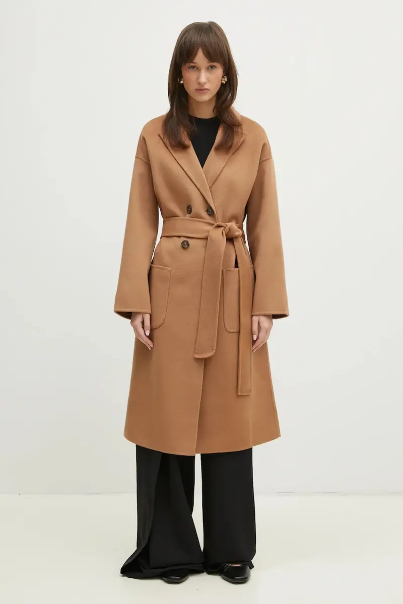 cappotto in lana Dylan Coat donna colore marrone A.01.4001