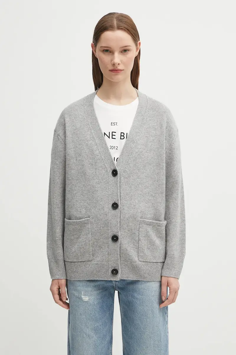 Anine Bing Cardigan Donna Grigio 2250205