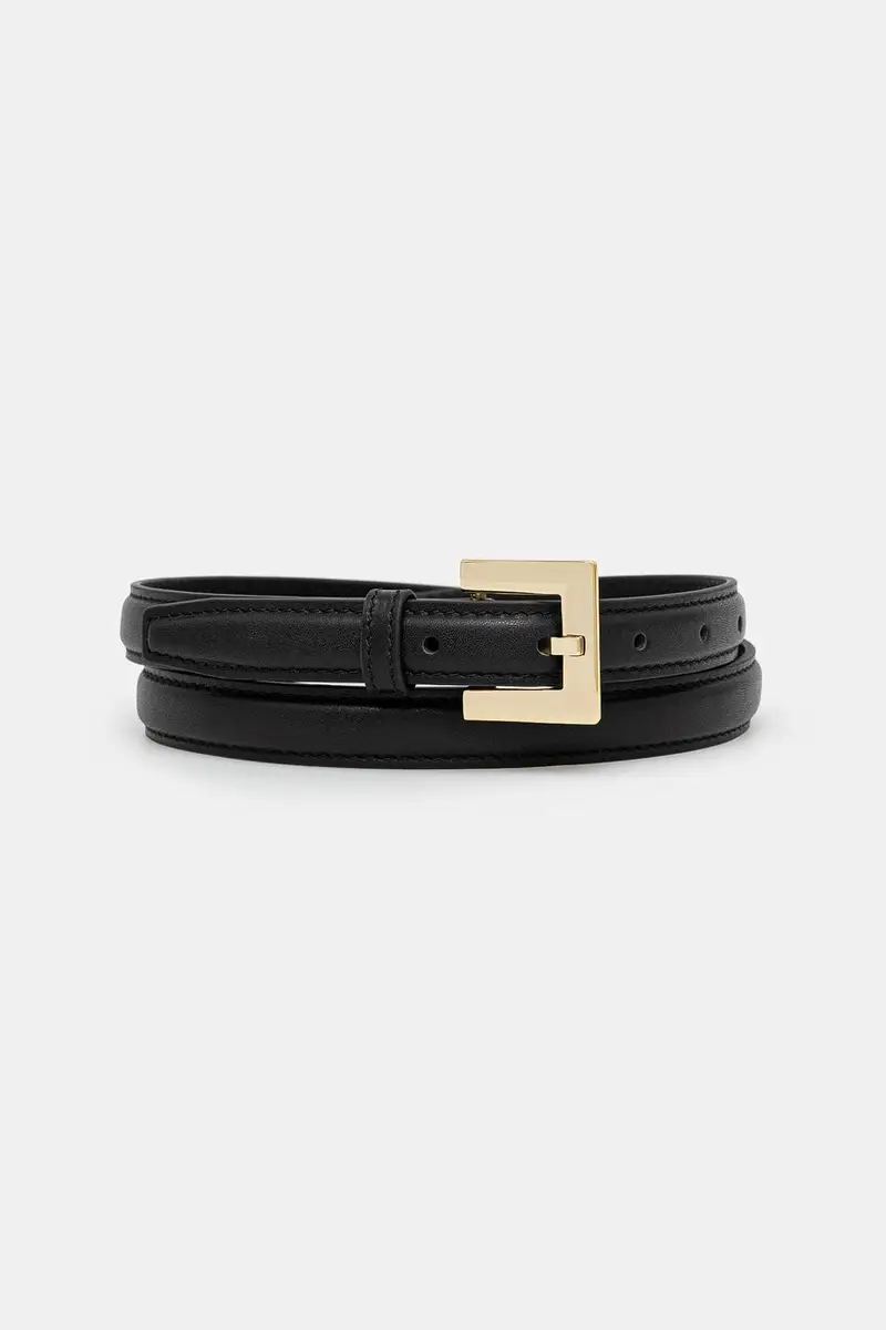 cintura in pelle Nicola Belt donna colore nero A.12.2178